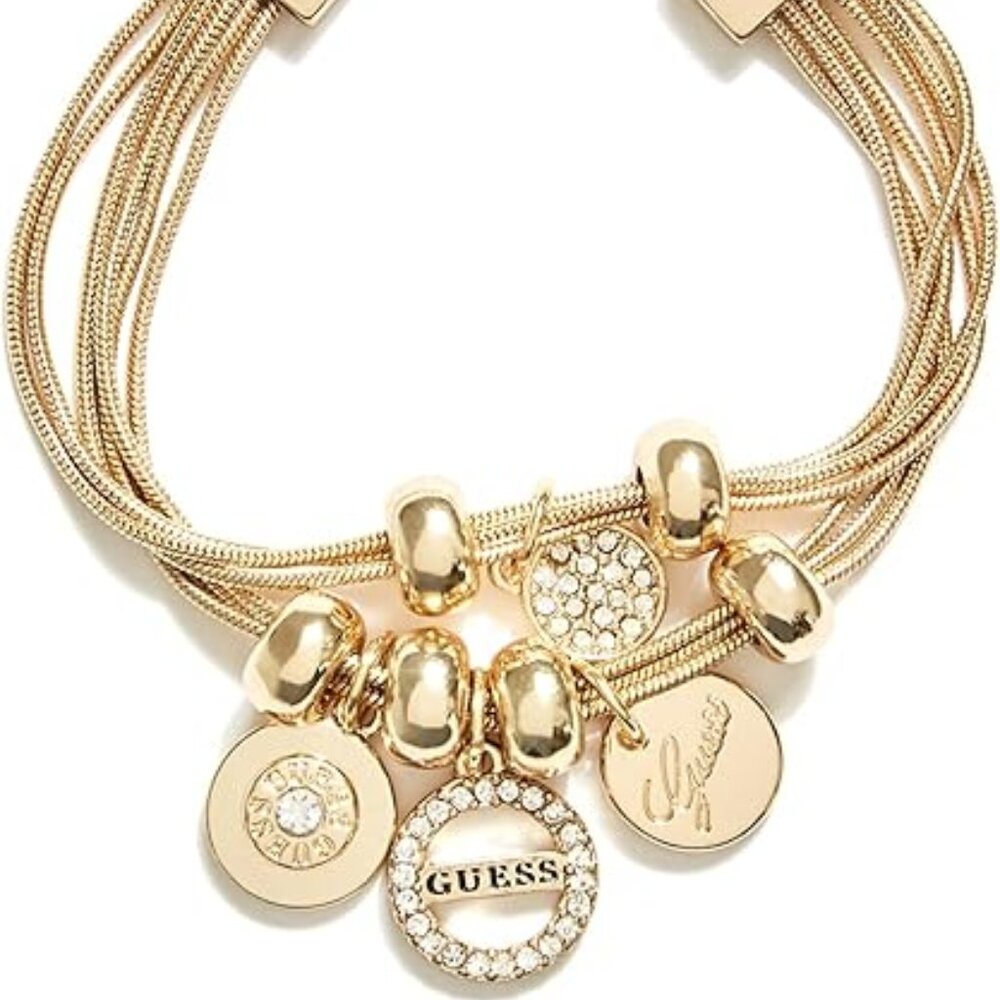 GUESS Women's Gold-Tone Charm Bracelet - Picture 3 of 3
